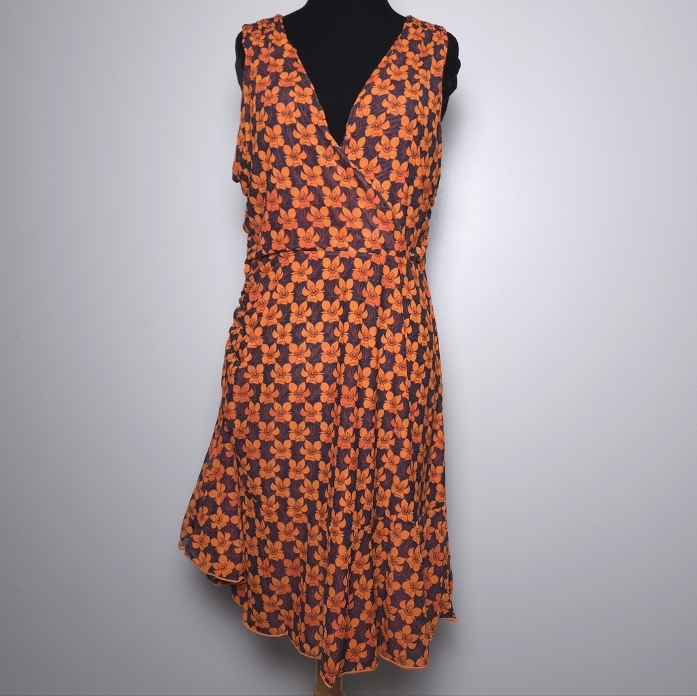 Cabi 4 In 1 Flip Dress 6370 Floral Polka Dot Size M